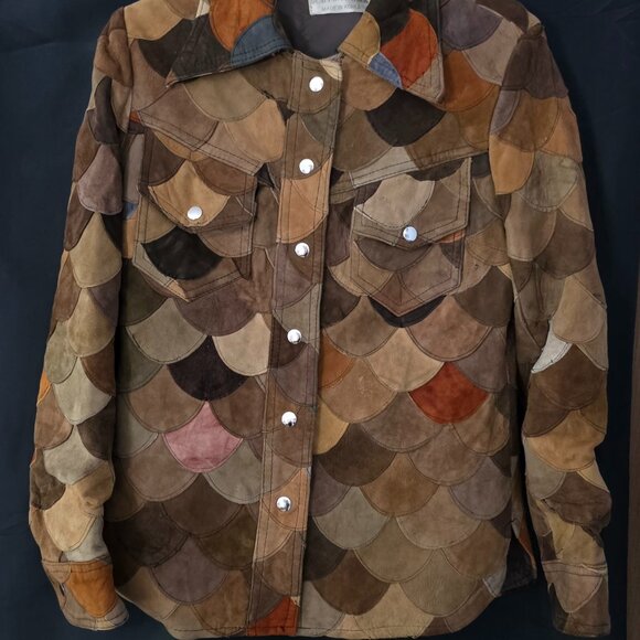 Jackets & Blazers - Vintage Patchwork Leather Jacket